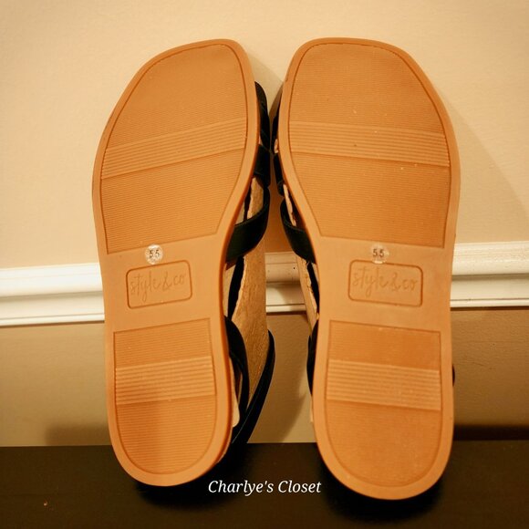 Style & Co. Parnikka Vegan Leather Criss-Cross Boho Slingback Sandals‎ Sz.5.5 - Picture 9 of 9
